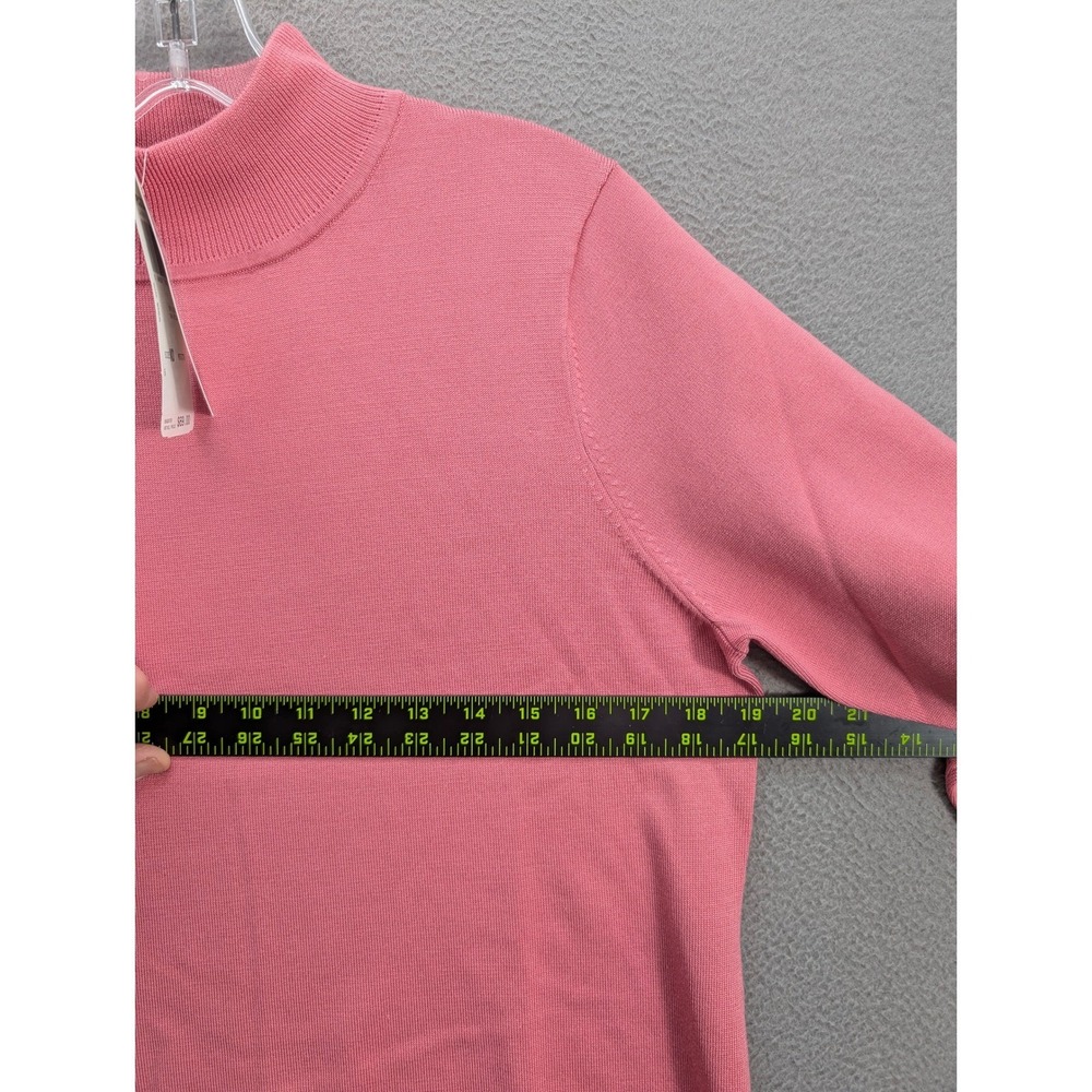 Pendleton Mock Neck Sweater Women's Petite Size M Rose Silk Nylon Pullover NWT - Picture 10 of 10